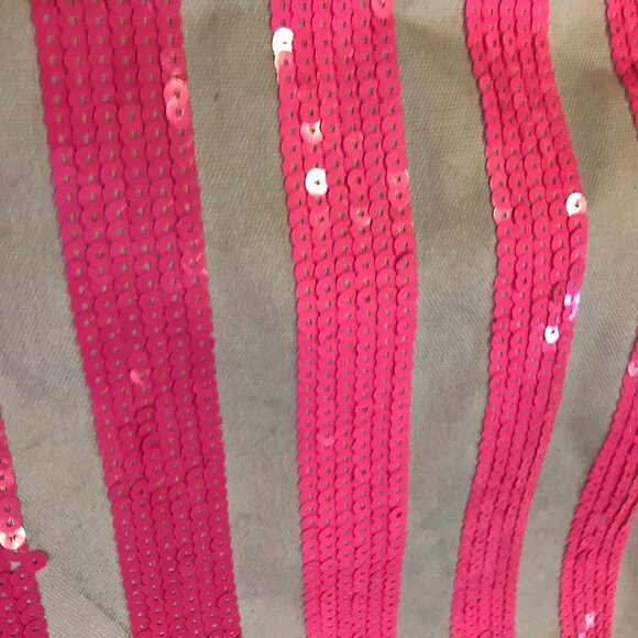 Victoria's Secret Pink & White Sequin Tote Bag 2016 Sparkly Bling Glam EUC Vacay - Picture 9 of 14